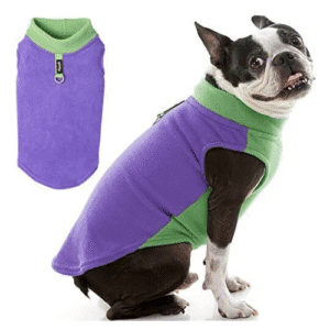 Gooby Fleece Dog Vest – Warm Pullover with D-Ring (L, Purple)