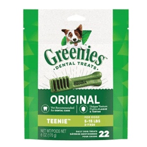 Greenies Original Teenie Natural Dental Dog Treats – 6 oz (22 Count)