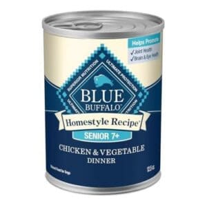 Blue Buffalo Homestyle Recipe Senior Wet Dog Food – Chicken & Garden Vegetables, 12.5 oz Cans (Pack of 12)