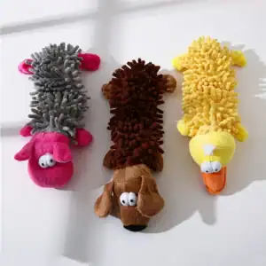 Squeaky Plush Dog Toy – Soft Animal Chew for Small Breeds