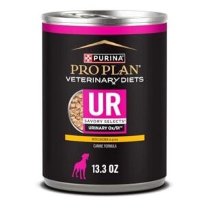 Pro Plan Veterinary Diets UR Urinary Support Wet Dog Food – Chicken in Gravy, 13.3 oz Can
