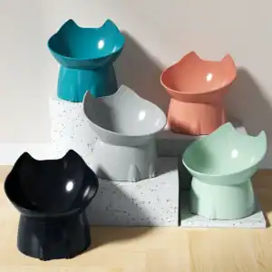 Elevated Pet Feeder – Slanted, Neck-Friendly Bowl for Cats & Dogs, Anti-Tip Food & Water Dish