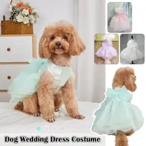 Prom Party Princess Dress – Elegant Wedding Outfit for Small Dogs & Cats