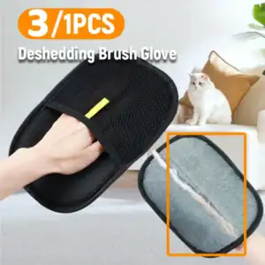 Pet Hair Remover Mitt – Deshedding Glove for Cats & Dogs, Gentle Grooming Tool