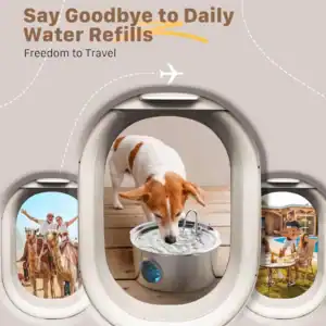 7L Stainless Steel Cat Water Fountain – Pet Water Dispenser with Filter & Ultra Quiet Pump