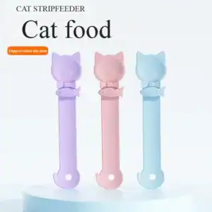 Cat Tail-Shaped Feed Spoon – Food Dispenser for Cats, Kittens & Puppies, Treats & Liquid Feed
