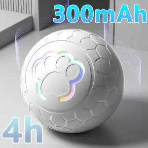 Electronic Bouncing Pet Ball – USB Smart Toy with RGB Lights for Dogs & Cats