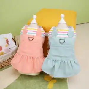 Striped Puppy Princess Dress – Lightweight Summer Skirt for Small Dogs